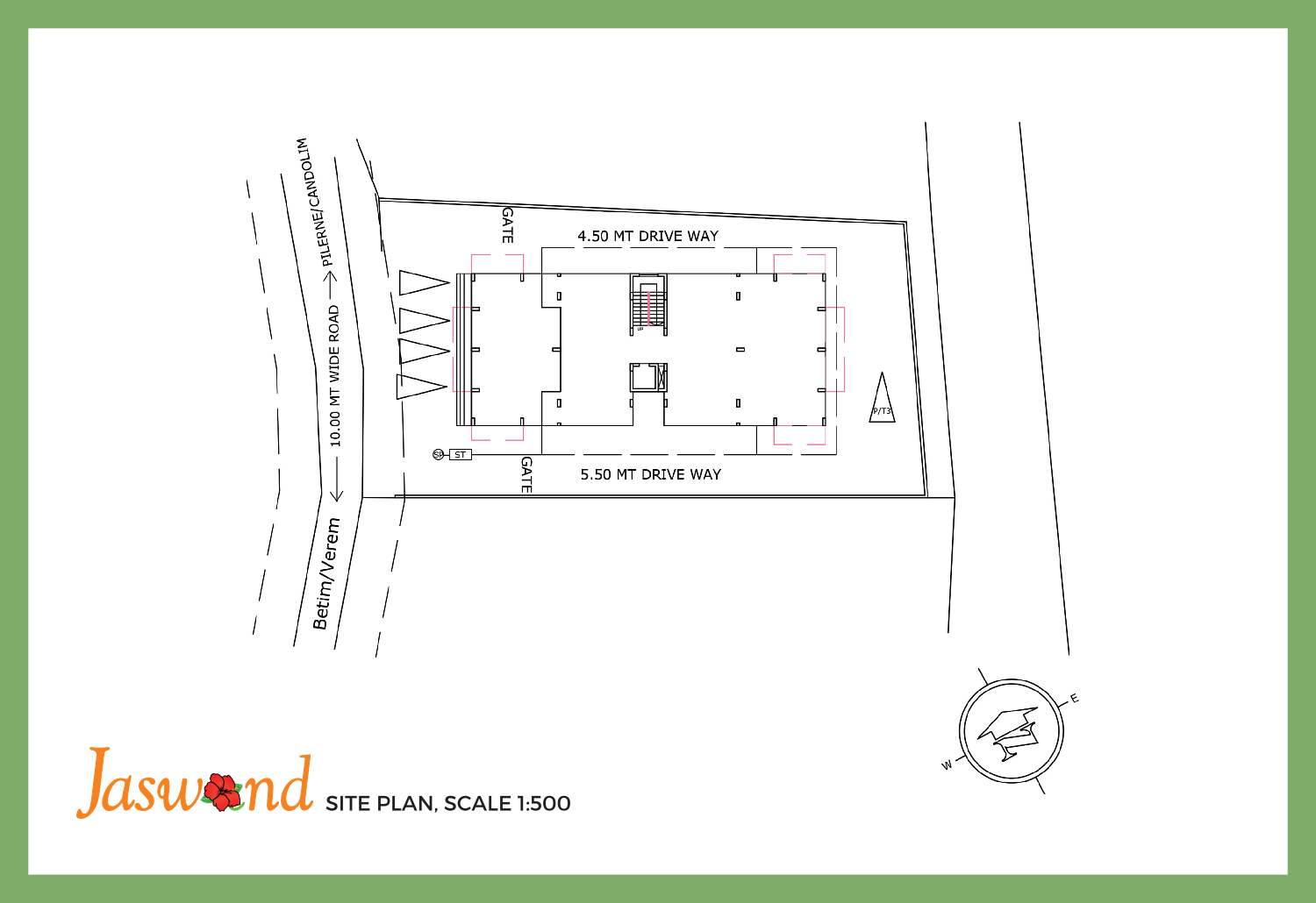 Jaswand site plan, scale 1:5000