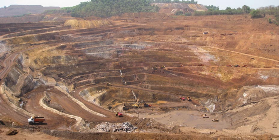 Iron ore mining operations in Goa