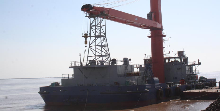 M.V. Narmada Jalprabha on the water